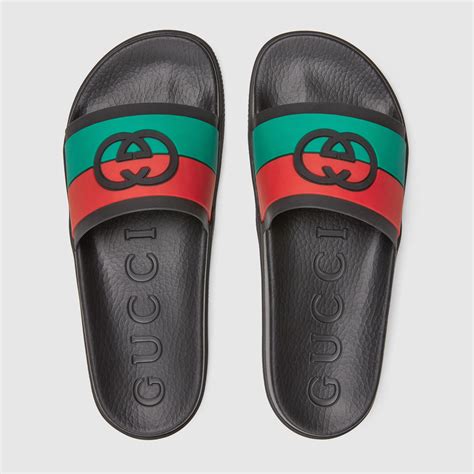 gucci slide mens|men's gucci slides on sale.